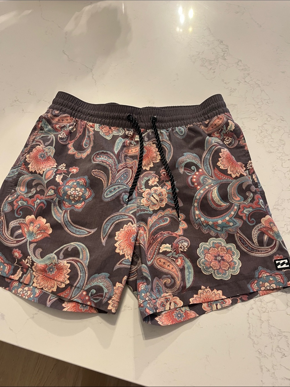 Billabong floral paisley swim short